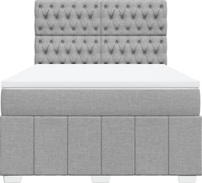 vidaXL Κρεβάτι Boxspring με Στρώμα Αν. Πράσινο 160x200εκ Υφασμάτινο