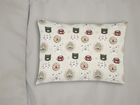 ΜΑΞΙΛΑΡΟΘΗΚΗ ΕΜΠΡΙΜΕ bebe Big Cats 27 35X45 Light Olive 100% Cotton Flannel