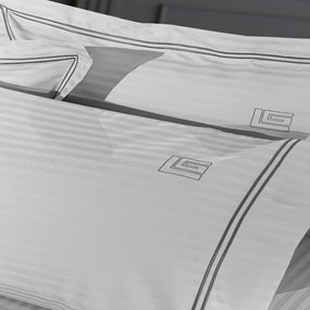Μαξιλαροθήκες Nice Oxford Cement-Dark Silver Guy Laroche 52X72 100% Cotton Satin