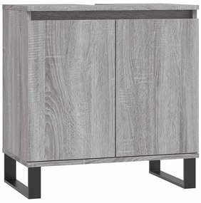 vidaXL Ντουλάπι Μπάνιου Γκρι Sonoma 58 x 33 x 60 εκ. από Επεξεργ. Ξύλο