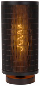 Φωτιστικό Επιτραπέζιο Lucide 21529-15-30 TAGALOG Μαύρο Ματ (Black Mat)|Ξύλο Φυσικό χρώμα (Wood Natural Finish)