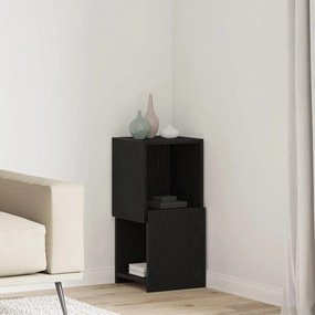 vidaXL Γωνιακό Ντουλάπι Μαύρη Οξυά 30,5x30x65εκ Επεξεργασμένο ξύλο