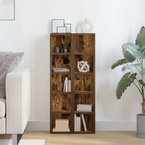 vidaXL Ντουλάπια CD 2 τεμ. Καπν. Δρυς 21x16x93,5 εκ Επεξεργασμένο Ξύλο