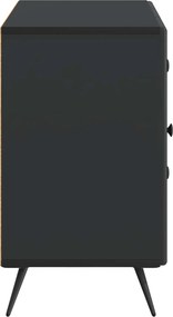 vidaXL Πλαϊνό γραφείο Μαύρο 89 x 34,5 x 60 εκ. Επεξεργασμένο Ξύλο