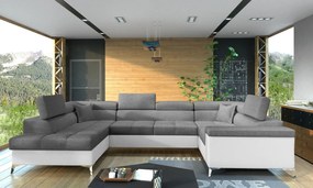 Γωνιακός καναπές Motta-Αριστερή-Leuko-Gkri - 350.00Χ202.00Χ70.00cm