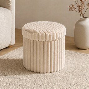 Σκαμπό Με Αποθηκευτικό Χώρο (Φ43x32.5) K-M Beige AAE447790
