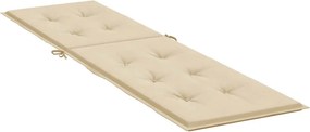 vidaXL Μαξιλάρι Σεζλόνγκ Μπεζ (75+105) x 50 x 4 εκ.