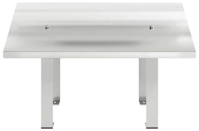 vidaXL Καπνοδόχος Ασημί 50 x 50 x 37 εκ Ανοξείδωτο ατσάλι