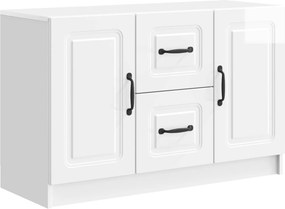 vidaXL Πλαϊνό γραφείο Γυαλιστερό Λευκό 89 x 34,5 x 57 εκ.