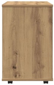 vidaXL Ντουλάπι Τροχήλατο Αρτισιανή Δρυς 46x36x59 εκ. Επεξεργ. Ξύλο