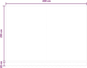 vidaXL Αναδιπλούμενη τέντα Taupe 4,5 x 3 μ Πολυεστέρας και Αλουμίνιο