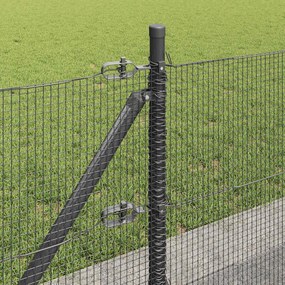 vidaXL 100 x 0,4 μ. PVC-Επικαλυμμένο Ατσάλι Γκρι Δίχτυ
