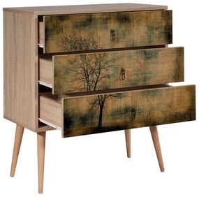 Συρταρτιέρα Soho Megapap χρώμα sonoma 80x40x90εκ.