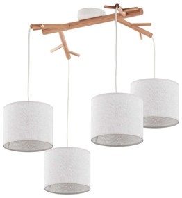 Φωτιστικό Οροφής Albero Linen 6557 4xΕ27 15W 87x53cm Beige TK Lighting