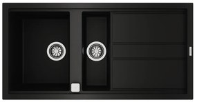 TEKA NOVA 60 B-TG 1 1/2B 1D  Ένθετος Γρανιτένιος νεροχύτης Μαύρος Μ100xΠ51εκ