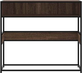 vidaXL Τραπέζι Κονσόλα Καφέ Δρυς 90x35x80 εκ. Επεξεργασμένο Ξύλο