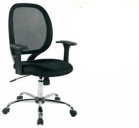 Καρέκλα γραφείου Mesa 289, Μαύρο, 95x65x59cm, 13 kg, Με μπράτσα, Με ρόδες, Μηχανισμός καρέκλας: Κλίση | Epipla1.gr