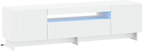 vidaXL Ντουλάπα LED Τηλεόρασης Λευκό Επεξεργασμένο Ξύλο