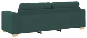 vidaXL Καναπές 2 pcs Πράσινο Ύφασμα μείγματος λινών