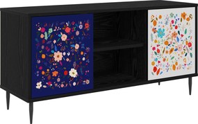 vidaXL Ντουλάπι TV MAINZ 102 x 33 x 51 εκ Μαύρη Δρυς