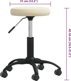 vidaXL Κρέμα Μασάζ Σκαμπό Velvet