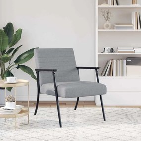 vidaXL Πολυθρόνα Ανοιχτό γκρι 59 x 75 x 78 εκ ύφασμα