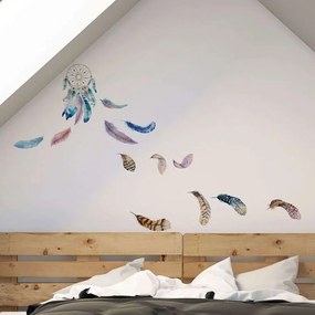 Αυτοκόλλητα Τοίχου Βινυλίου Watercolour Dreamcatcher 54111 72x58cm Multi Ango Βινύλιο