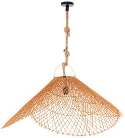 CEILING PENDANT LUMINAIRE SET  ROPE- NATURAL RATTAN-SAND BEIGE Φ97Χ146H cm.