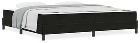 vidaXL Κρεβάτι box spring με στρώμα Μαύρο 200 x 200 cm Βελούδο