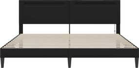 vidaXL Σκελετός Κρεβατιού Μαύρο 180 x 200 cm Τεχνητό Δέρμα