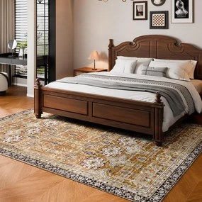 VEVOR Large Area Rug 8 x 10 ft Anti-Skid Indoor Floor Mat Vintage Brown Green
