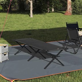 vidaXL Αναδιπλούμενο Κρεβάτι Κάμπινγκ Μαύρο 193 x 69 x 45 εκ.