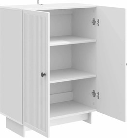 vidaXL Πλαϊνό γραφείο Γυαλιστερό Λευκό 66 x 34,5 x 90 εκ