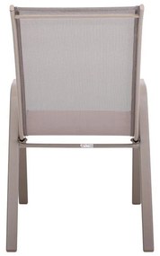 Καρέκλα - Πολυθρόνα Κήπου FL5001 Fylliana Μπέζ με Γκρί Τextilene 72x55x92 εκ. 72x55x92 εκ.