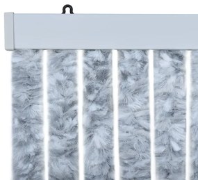 Σήτα - Κουρτίνα Πόρτας Λευκό / Γκρι 100 x 220 εκ. από Σενίλ - Πολύχρωμο