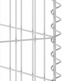 vidaXL Συρματοκιβώτιο Τοίχος για Κάδους 254x100x110 εκ Γαλβαν. Χάλυβας