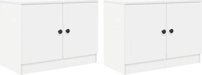 vidaXL Ντουλάπα Αποθήκευσης για Κρεβάτι σε Loft 2 τεμ. Λευκό