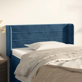 Κεφαλάρι με Πτερύγια Σκούρο Μπλε 93x16x78/88 εκ. Βελούδινο 3118948