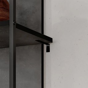 Βιβλιοθήκη Archy Megapap χρώμα γκρι ρετρό 53x31,7x180εκ.