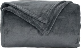 vidaXL Κουβέρτα Σκούρο Γκρι 240 x 270 εκ. Μαλλί