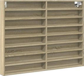 vidaXL Βιτρίνα Χρώμα Sonoma Δρυς 100x8,5x75 εκ. από Επεξεργασμένο Ξύλο