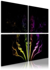 Πίνακας - Rainbow-hued smoke trails 80x80