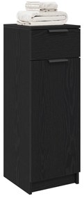 vidaXL ντουλάπι μπάνιου  μαύρη δρυς 32x34x90 cm επεξεργασμένο ξύλο