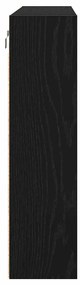 vidaXL Βιτρίνα με ράφι Μαύρη Οξυά 100 x 15 x 58 cm Επεξεργασμένο ξύλο