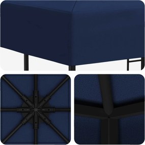 vidaXL Κιόσκι 3 x 3 m Μπλε Πολυεστέρας και Χάλυβας 190 gsm