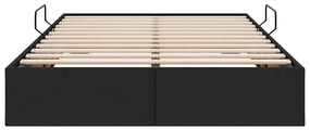vidaXL Κρεβάτι Αποθήκης με στρώμα Μαύρο 120 x 200 cm ύφασμα