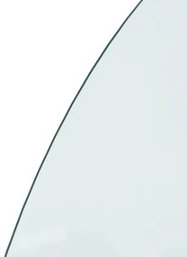 vidaXL Πλάκα Τζακιού Γυάλινη Ημικυκλική 1000x600 χιλ.