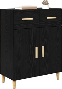 vidaXL Πλαϊνό γραφείο Μαύρη δρυς 34 x 69.5 x 89 εκ Επεξεργασμένο ξύλο