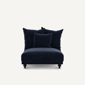 Πολυθρόνα τύπου chaise longue από βελούδινο chenille, Lazare