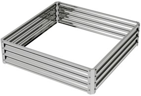 Παρτέρι κήπου Outsunny, γλάστρα με ατσάλινο περίβλημα, Ασημί, 120 x 120 x 30 cm